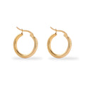 Aretes de aro clásicos de plata pulida