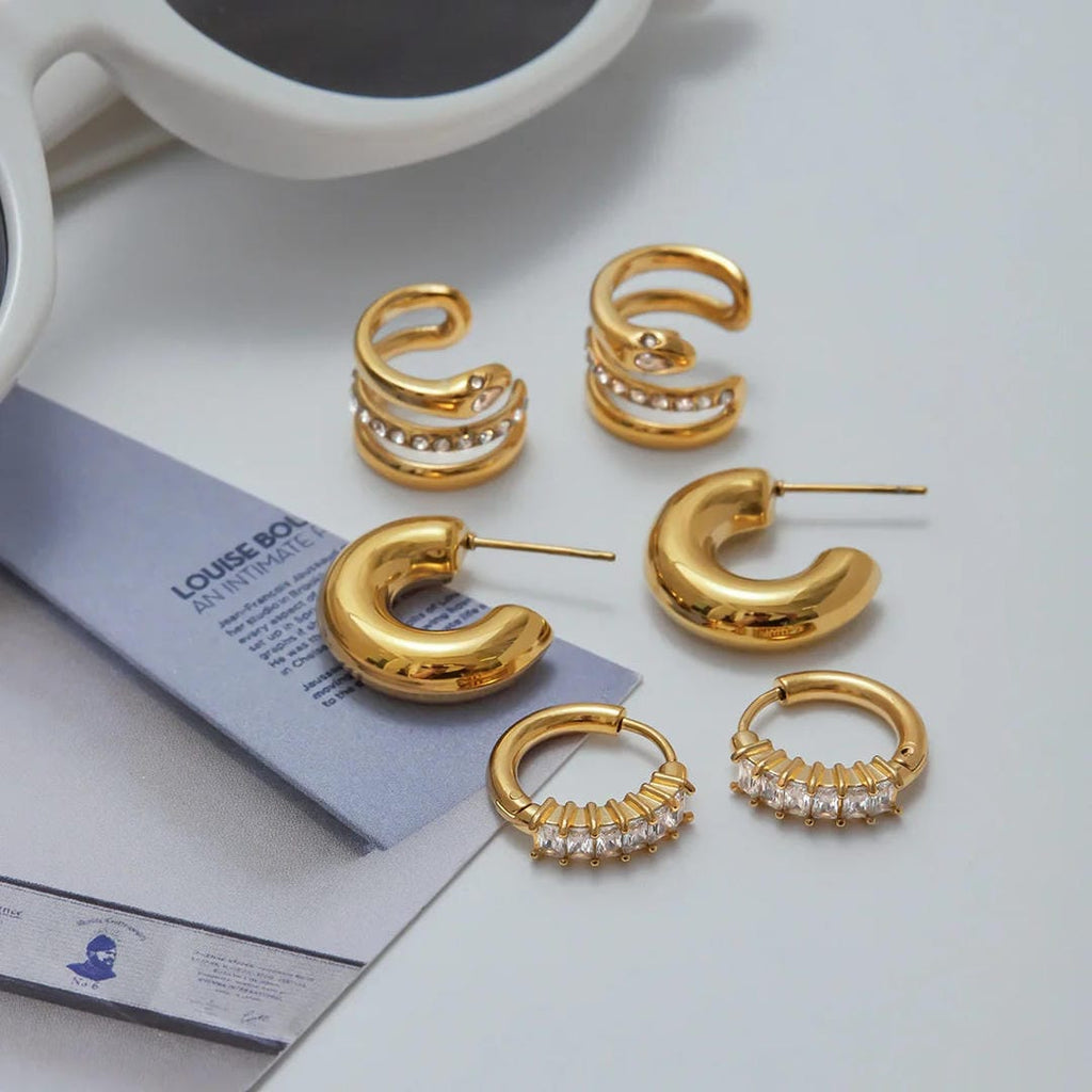 Lote de pendientes dorados Orielle Staple