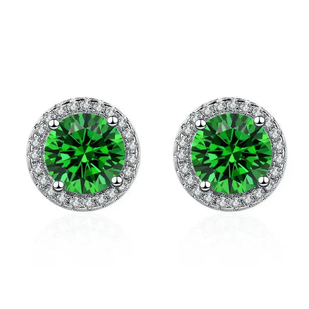Pendientes de Plata con Esmeraldas