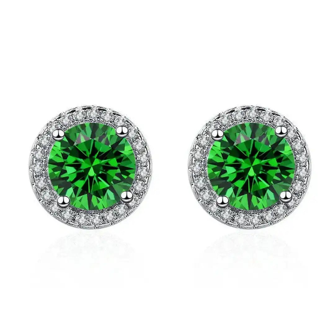 Pendientes de Plata con Esmeraldas