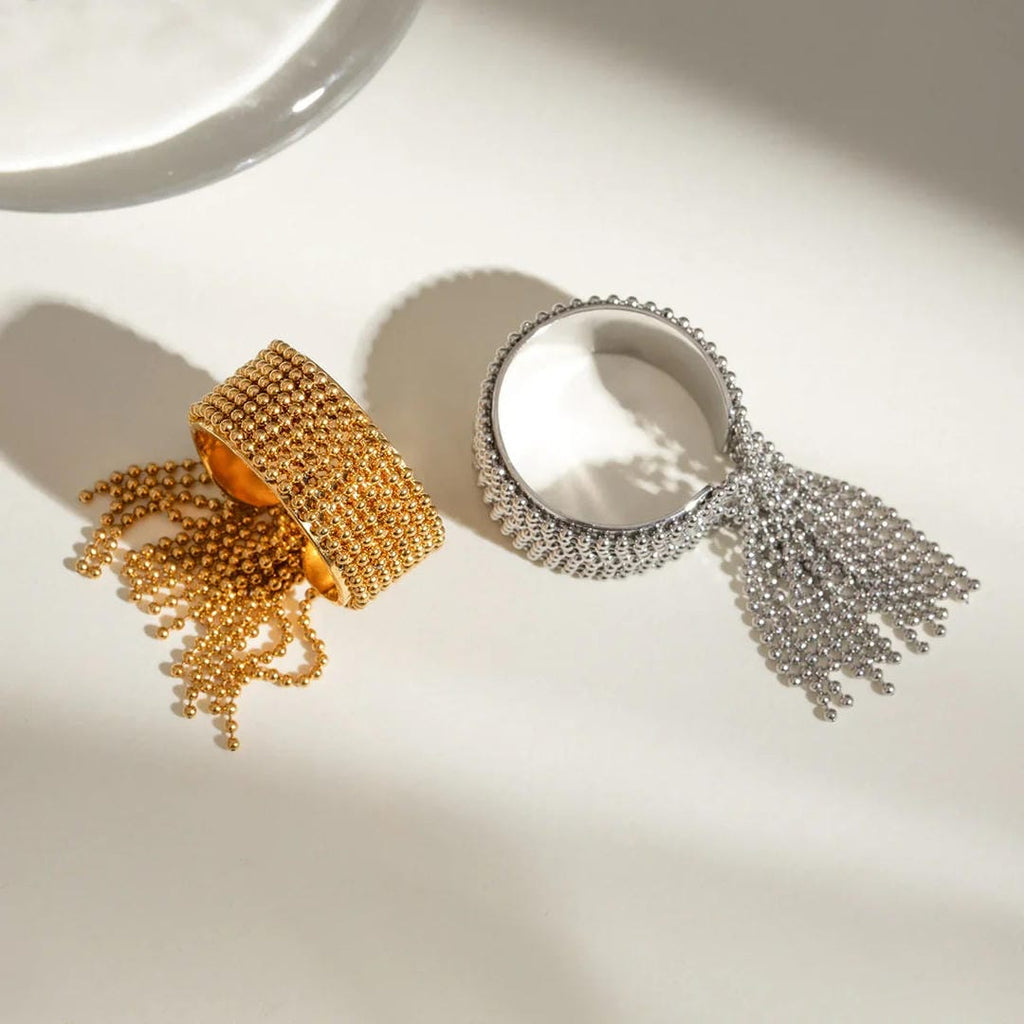 Anillo Borla de Oro Radiante
