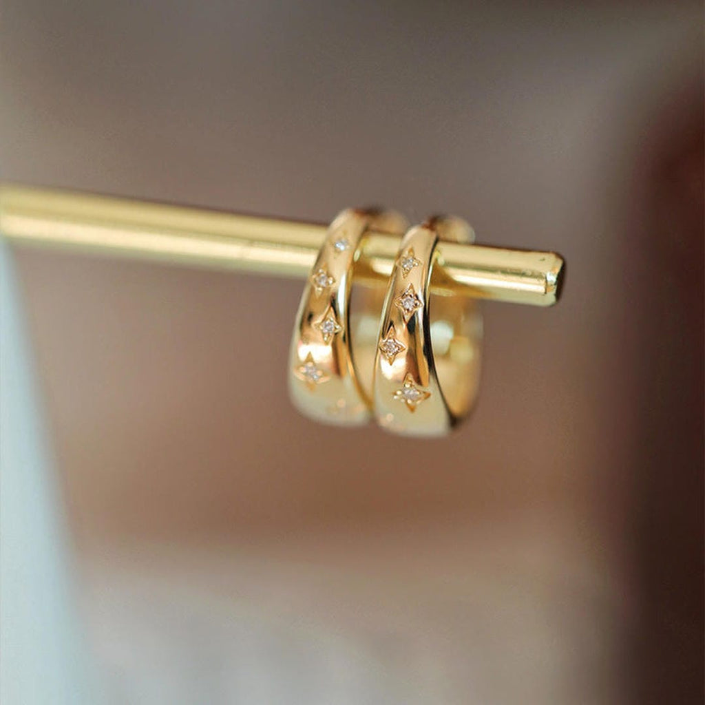 Aretes de lujo en oro y plata
