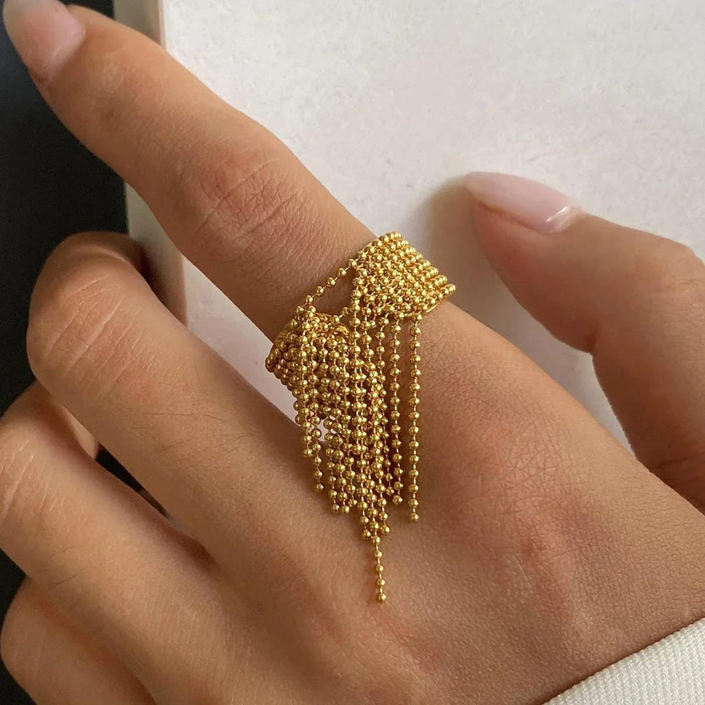 Anillo Borla de Oro Radiante