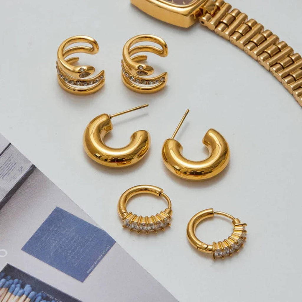 Lote de pendientes dorados Orielle Staple