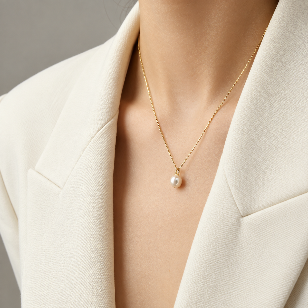 Collar con Colgante de Perla Atemporal
