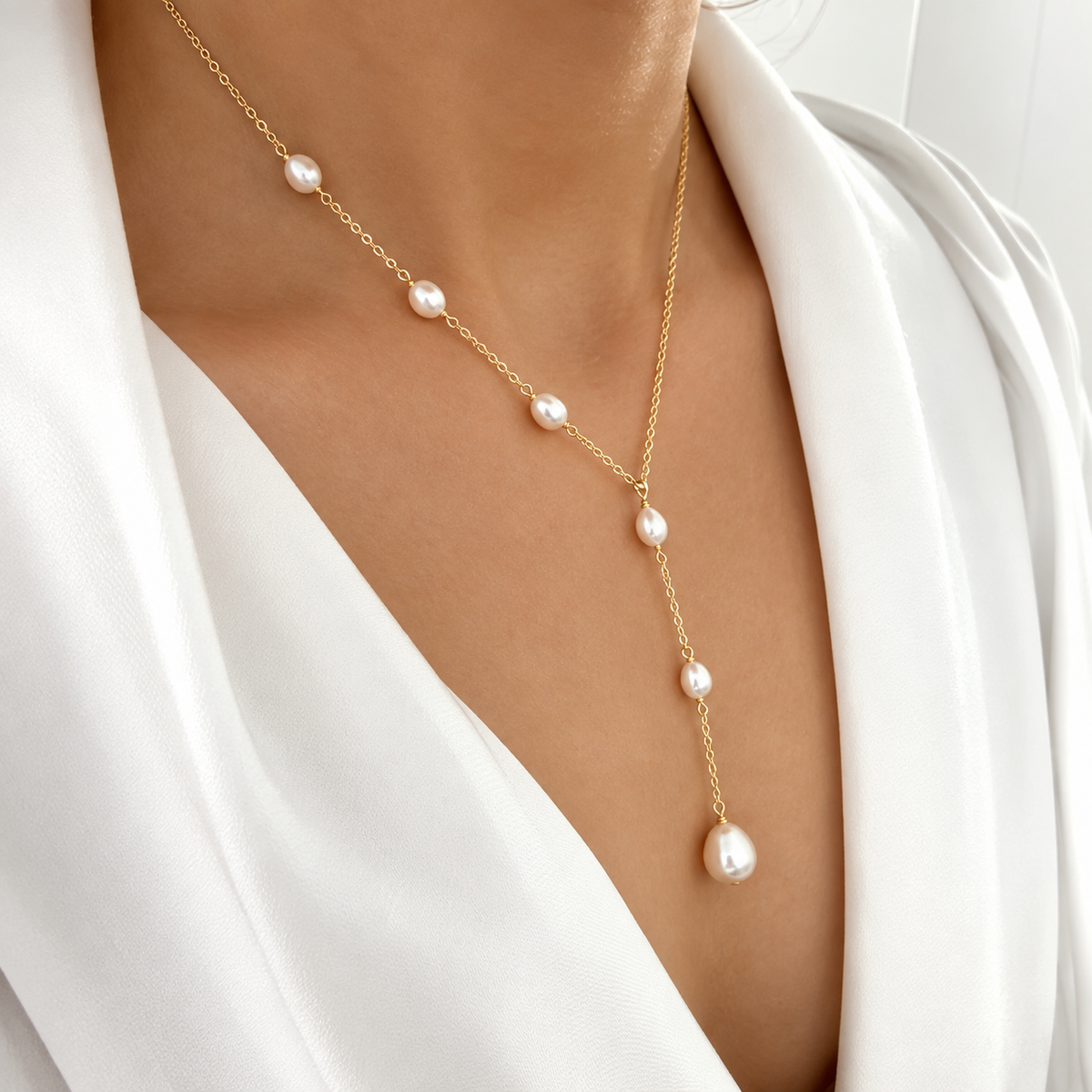 Collar de Perlas Colgante Vintage