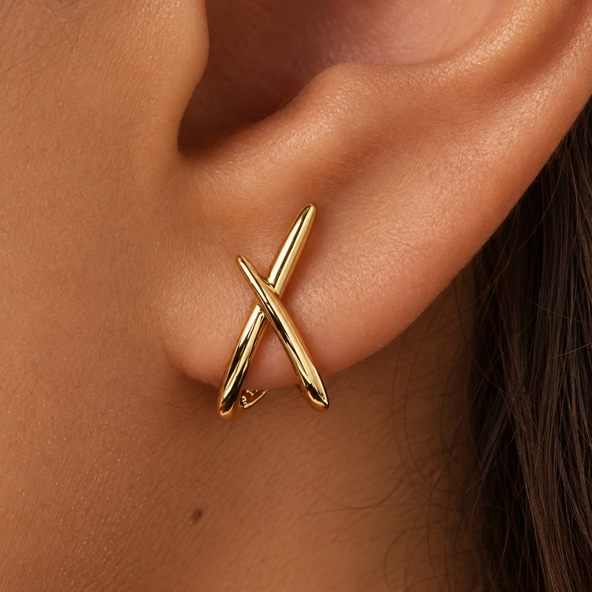 Timeless Gold Cross Earrings