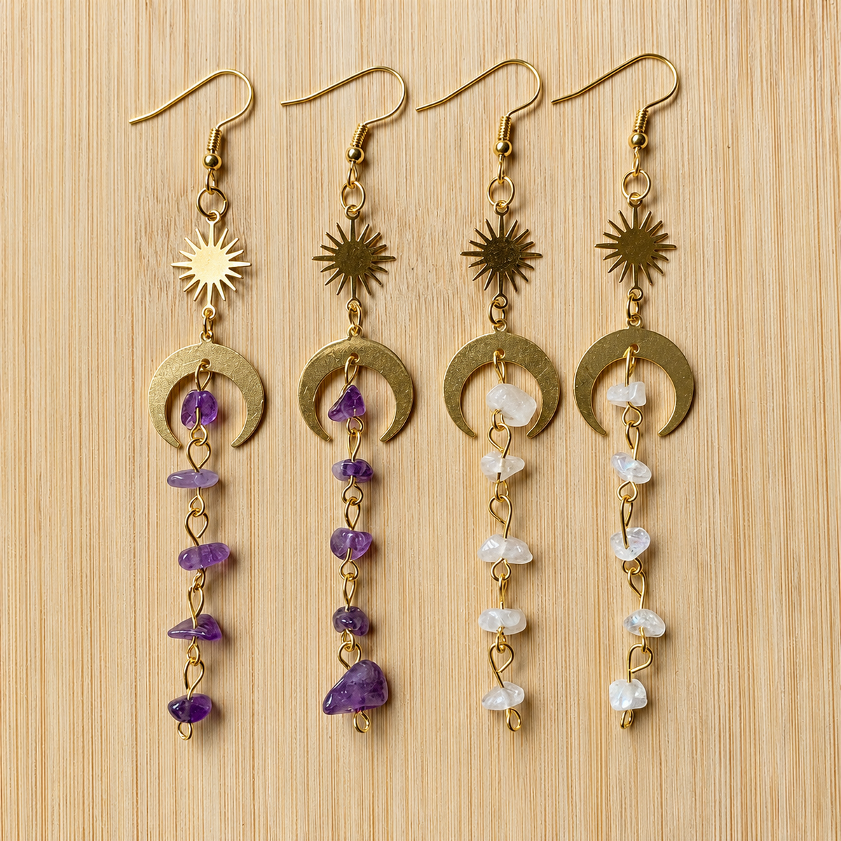 Pendientes Bohemios Sol Luna