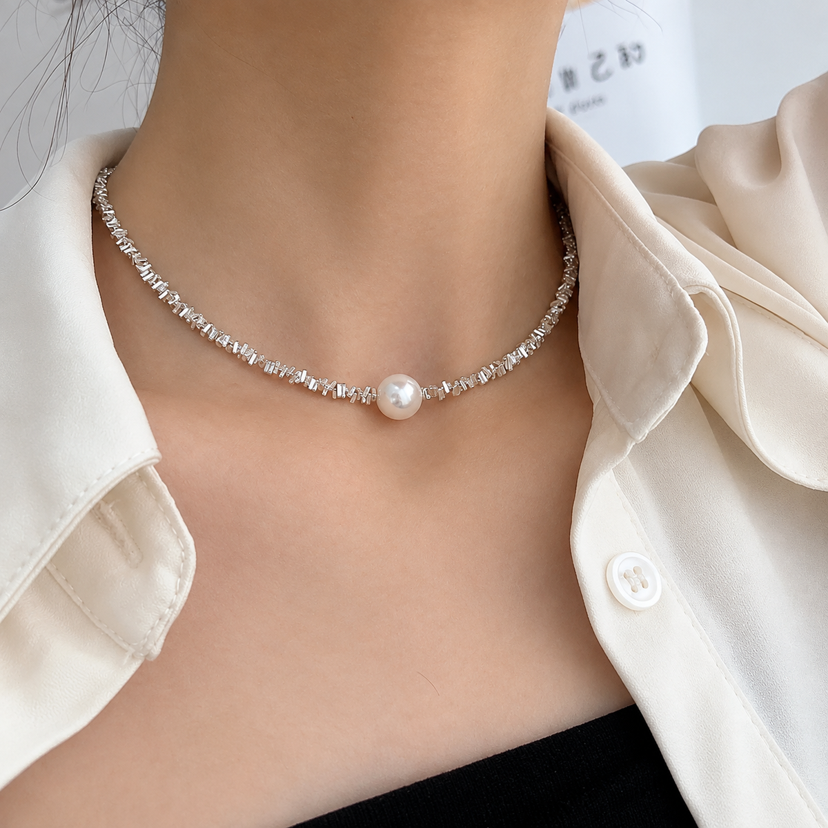 Exquisito collar de perlas