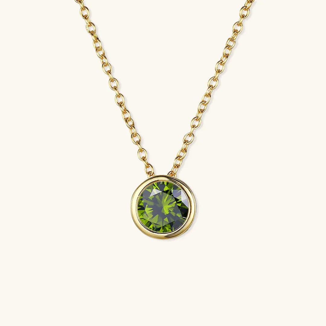 Cadena de oro con gema radiante