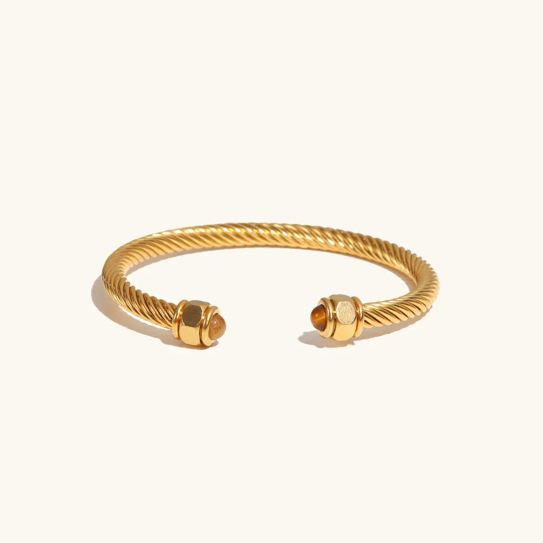 Pulsera de oro con gema