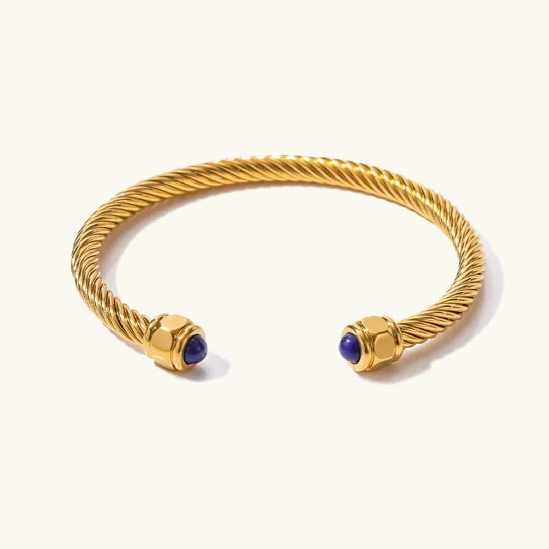 Pulsera de oro con gema