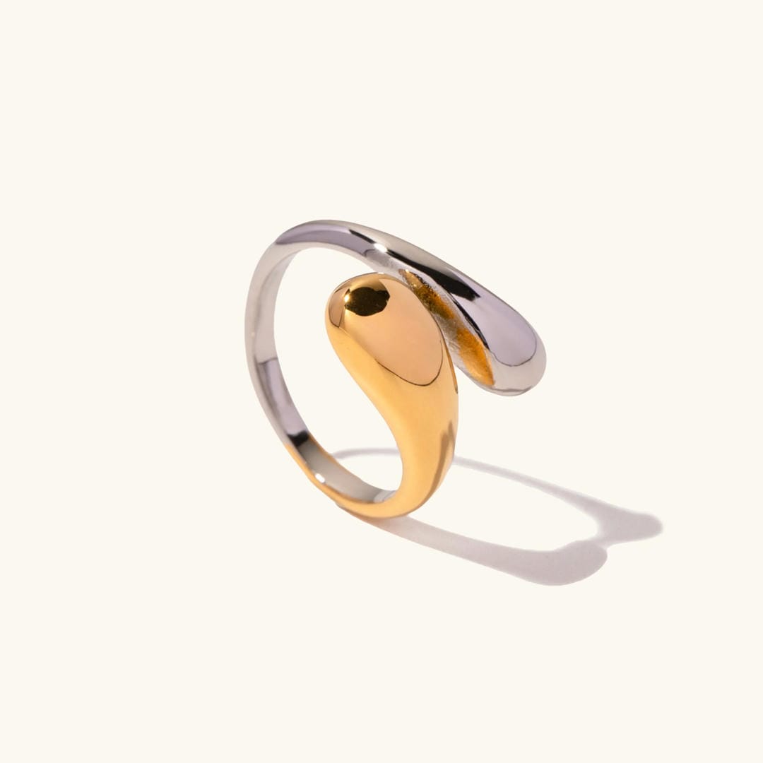 Anillo Abierto Lágrima Radiante