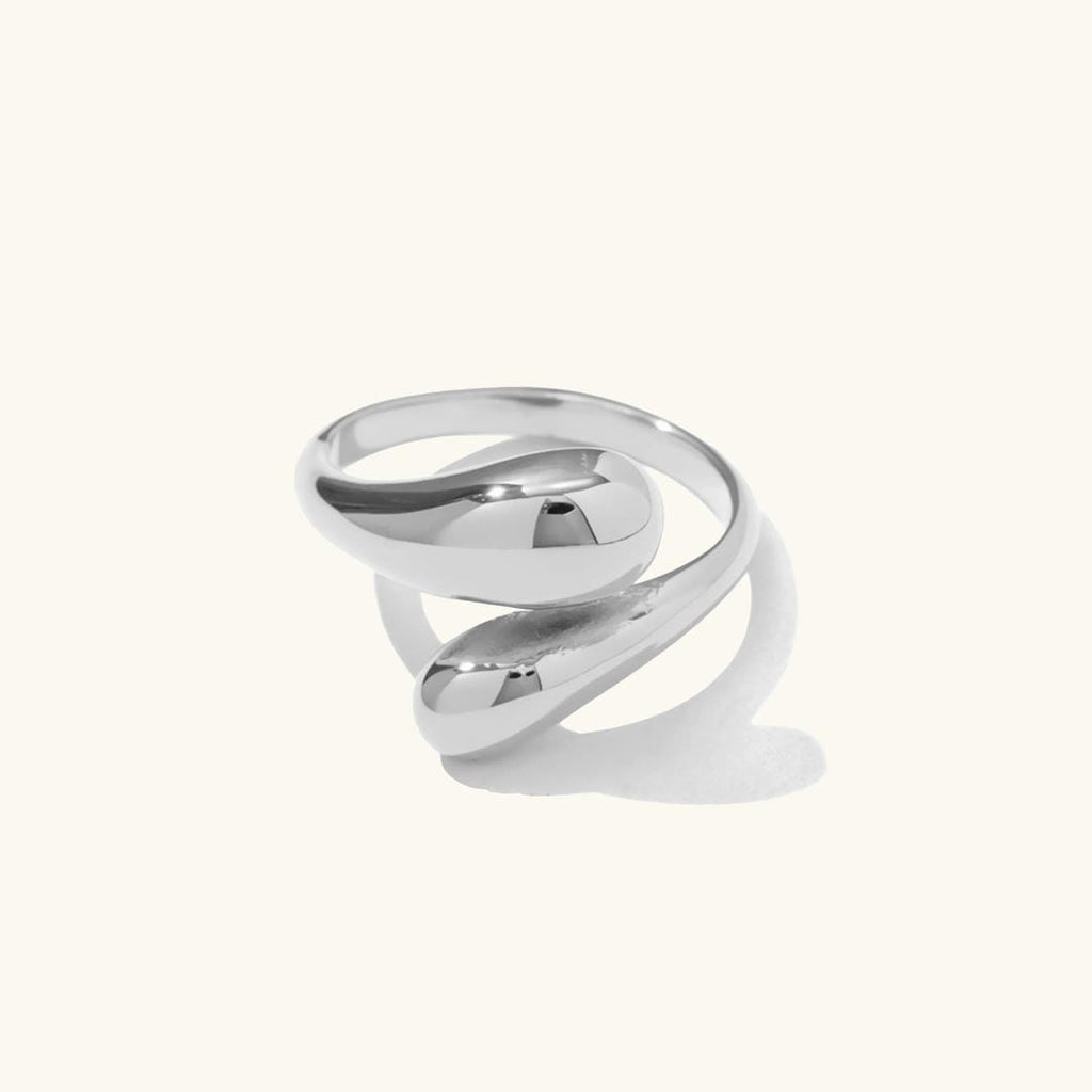 Anillo Abierto Lágrima Radiante