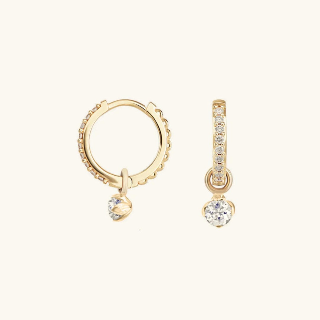 Aros de cristal con acento moderno