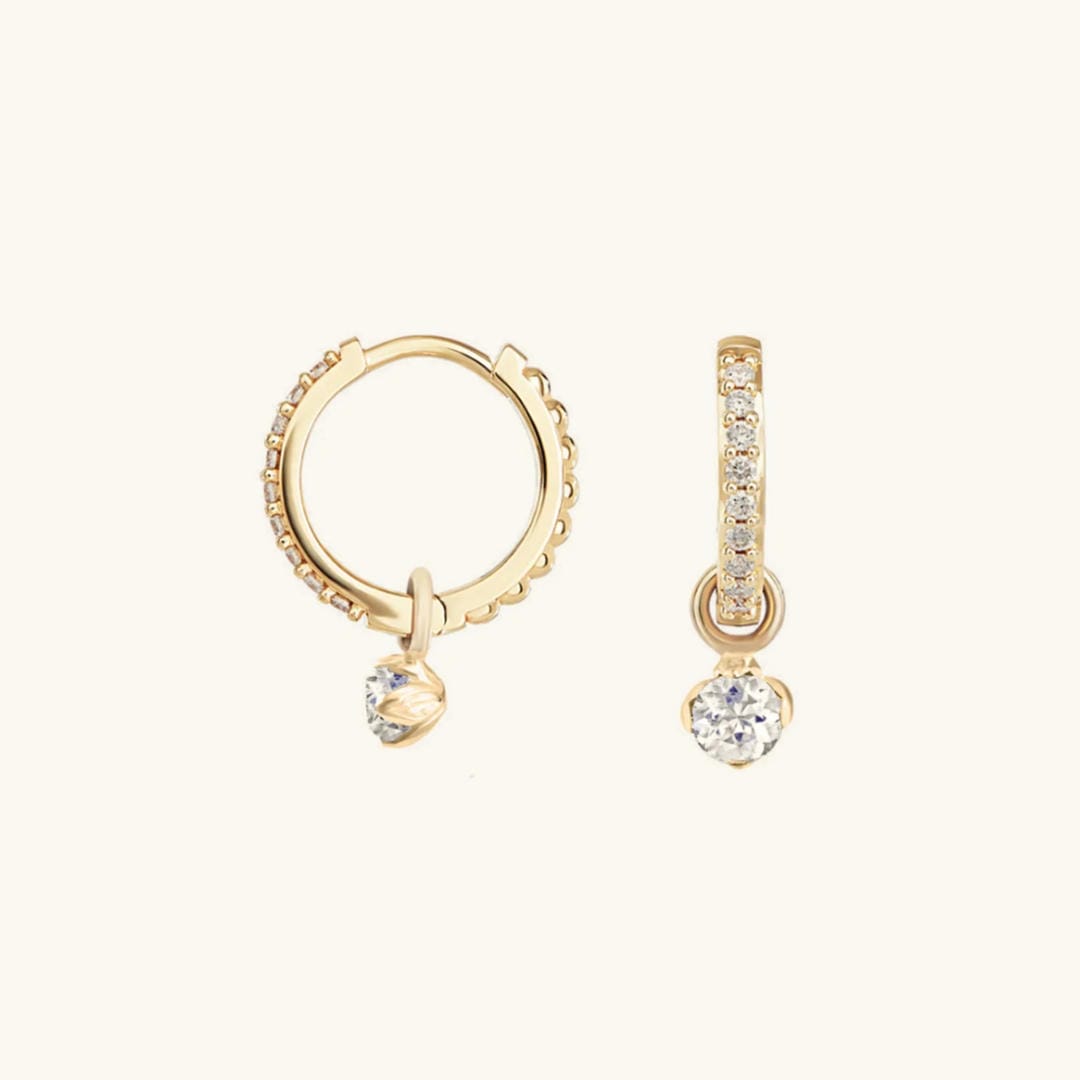 Aros de cristal con acento moderno
