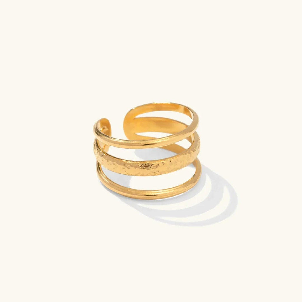 Pendientes Veliora Radiant de oro de 3 capas