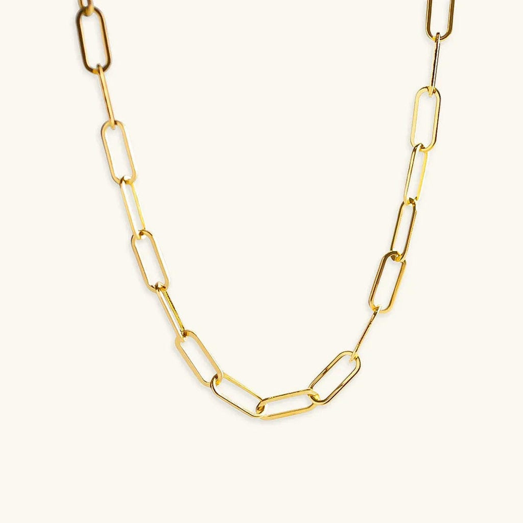 Collar de cadena de eslabones atemporales de oro