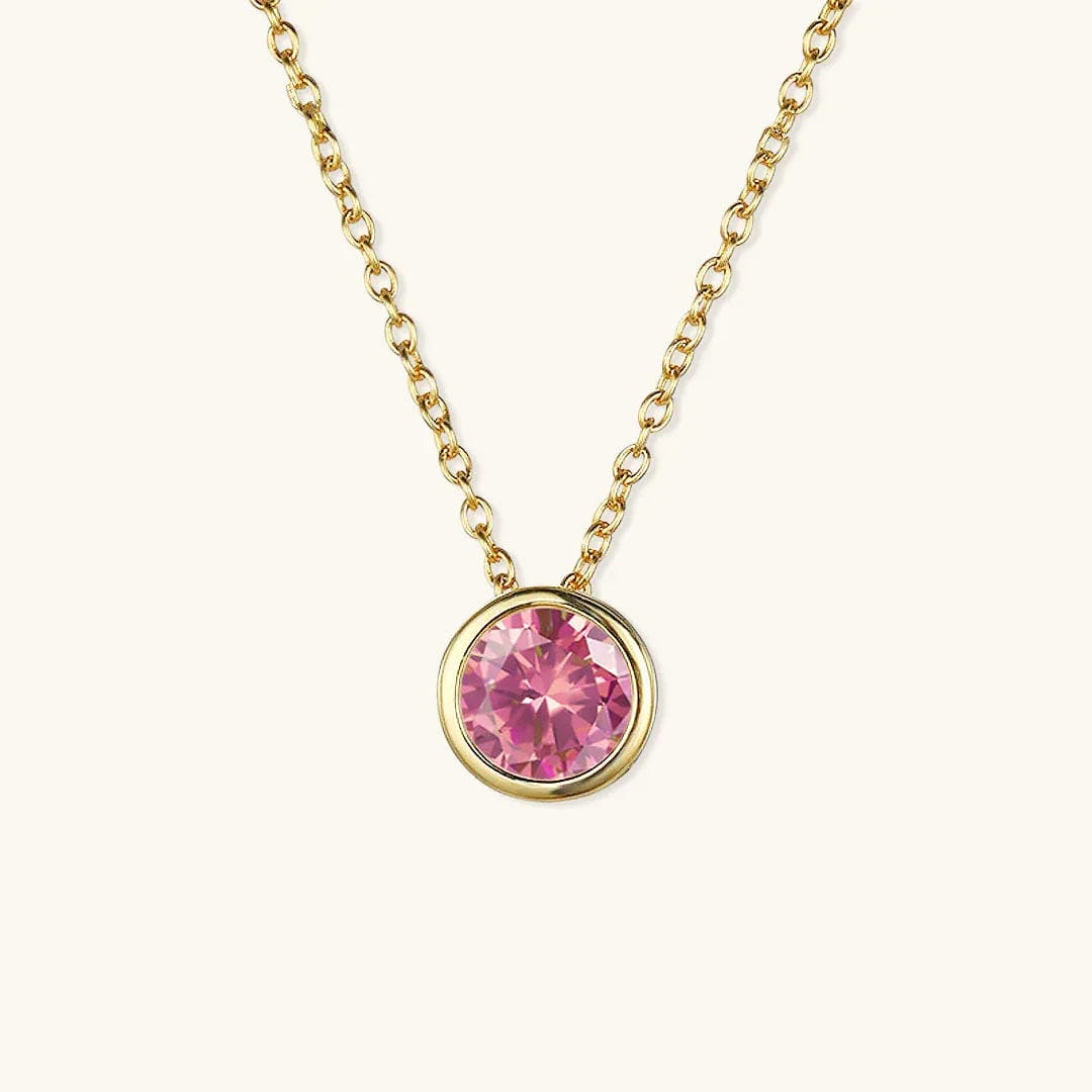 Cadena de oro con gema radiante