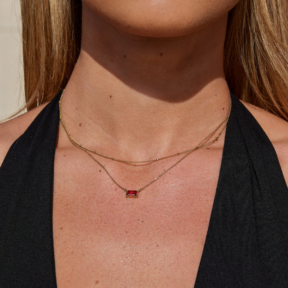 Collar Baguette de Rubí