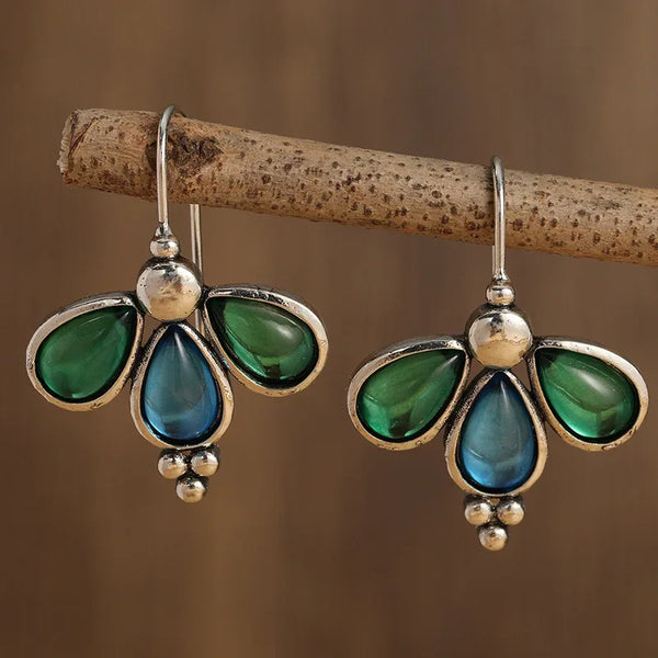 Encantadores Pendientes de Piedra en Forma de Gota