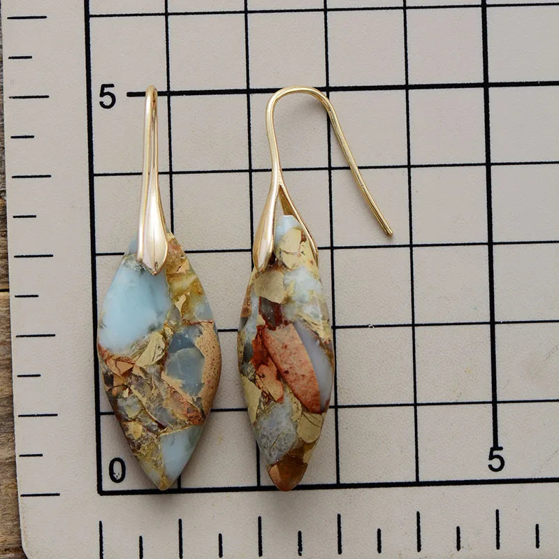Pendientes colgantes de hoja