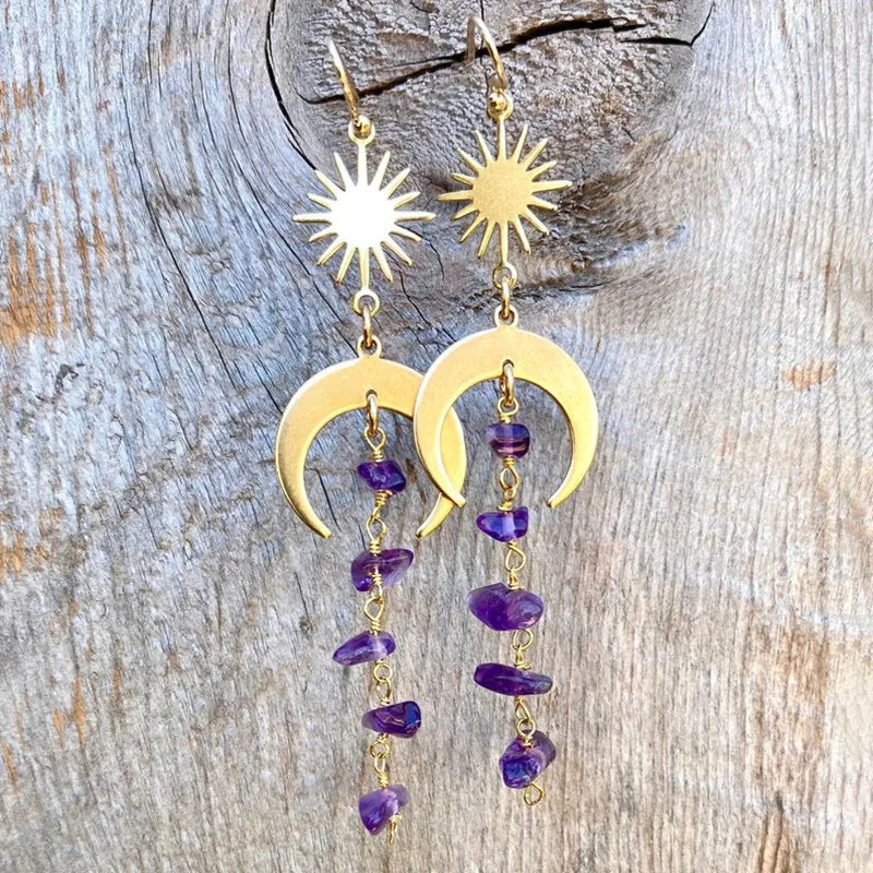 Pendientes Bohemios Sol Luna