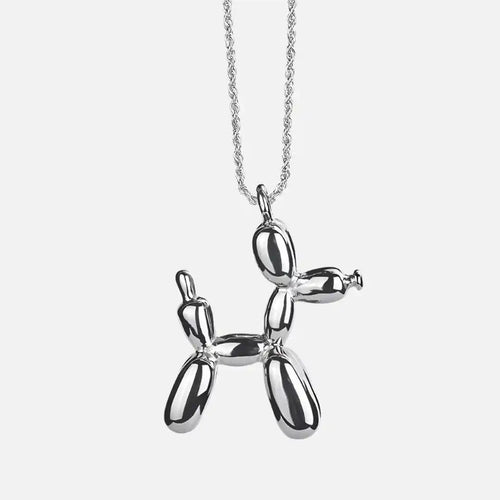 Collar con colgante de perro globo