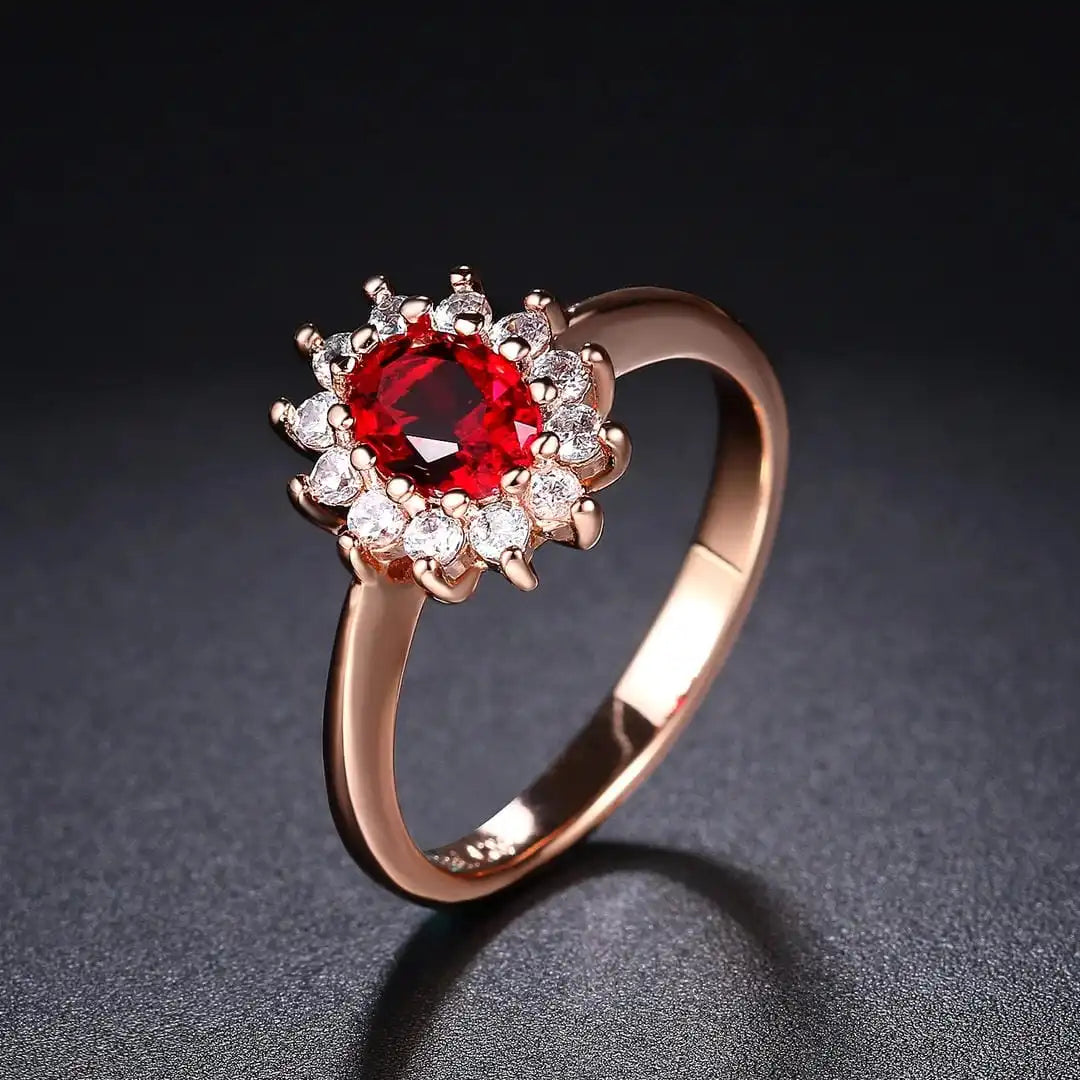 Anillo llamativo Halo de reliquia familiar