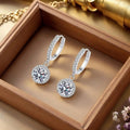 Pendientes de plata de ley con piedra