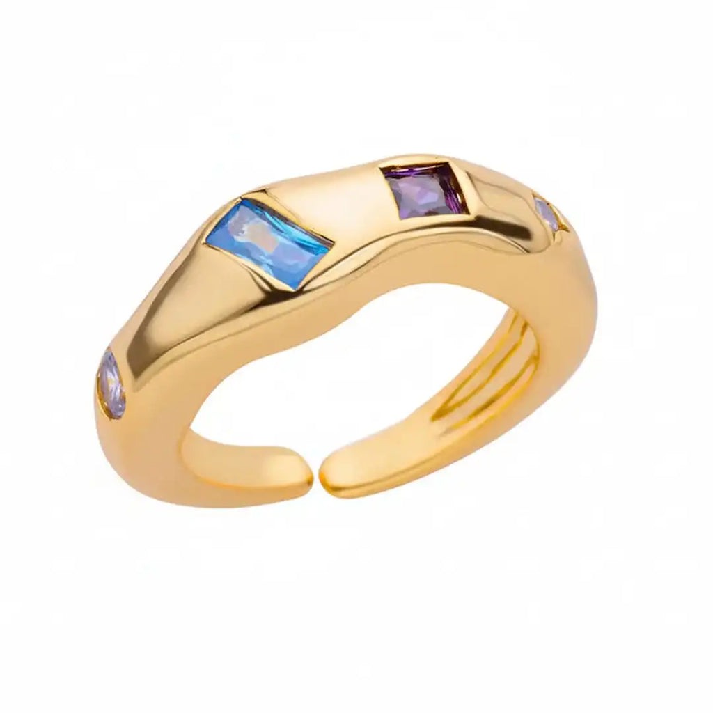 Anillos de banda gruesa de gema cósmica