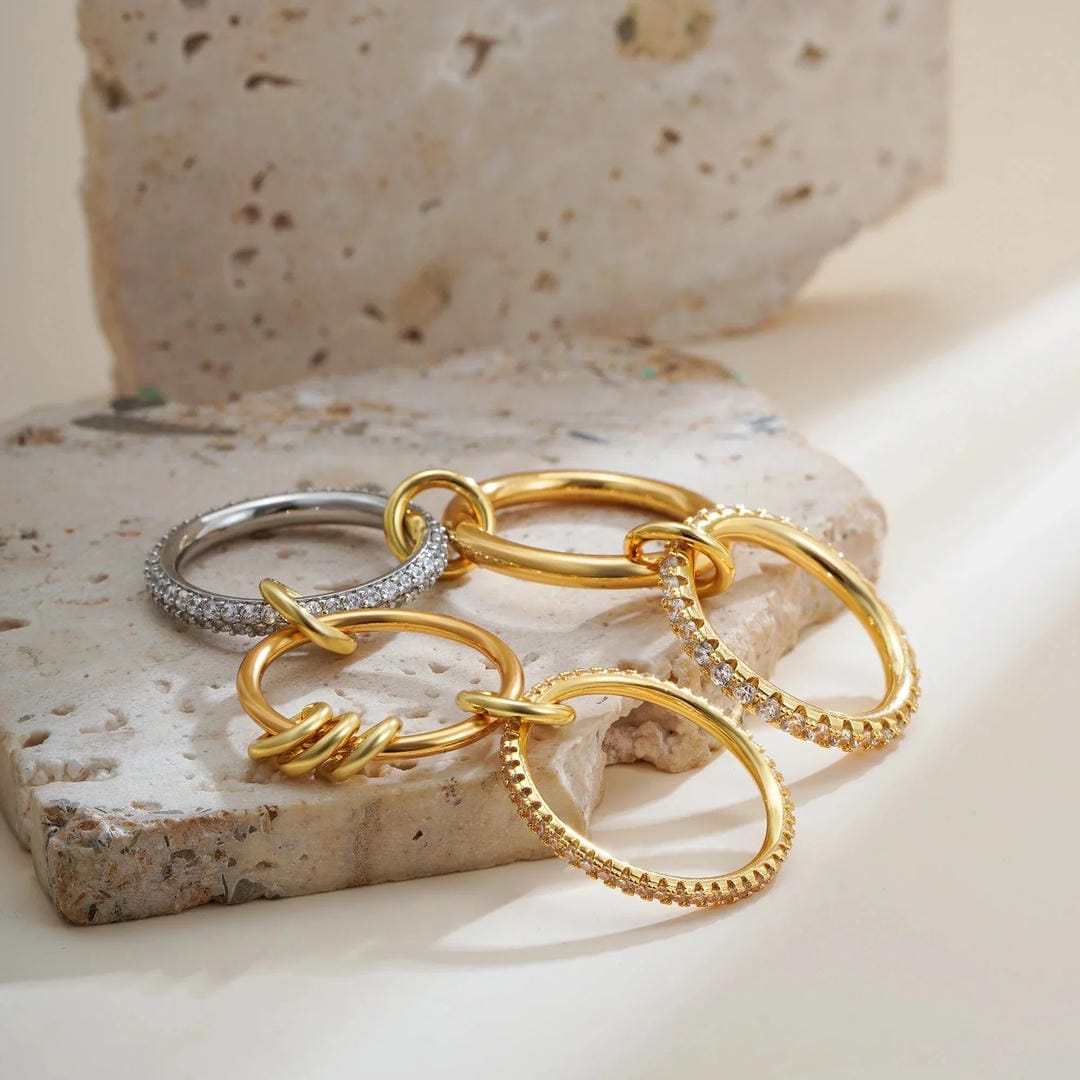 Anillo Blaise con Cristales Apilados