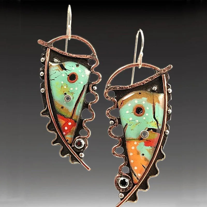 Pendientes estilo pintura retro