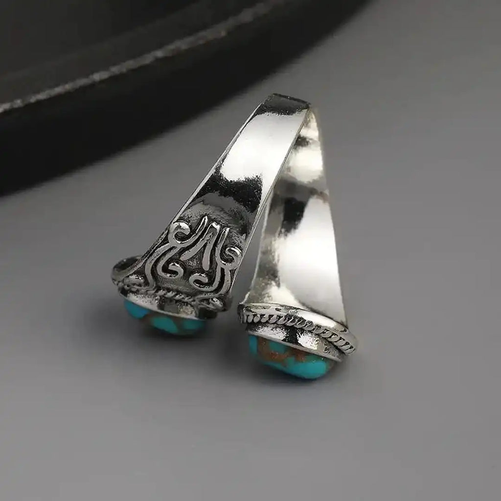 Anillo Vintage Cruz Turquesa de Plata
