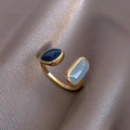 Anillo Ajustable de Piedra Preciosa Azul Bohemia