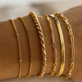 Set de pulseras estilo cubano retro bohemio