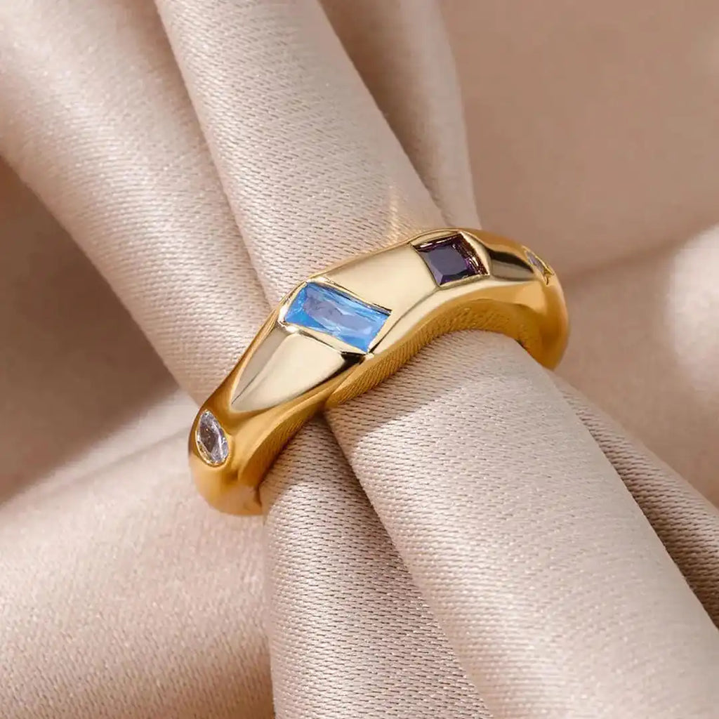 Anillos de banda gruesa de gema cósmica