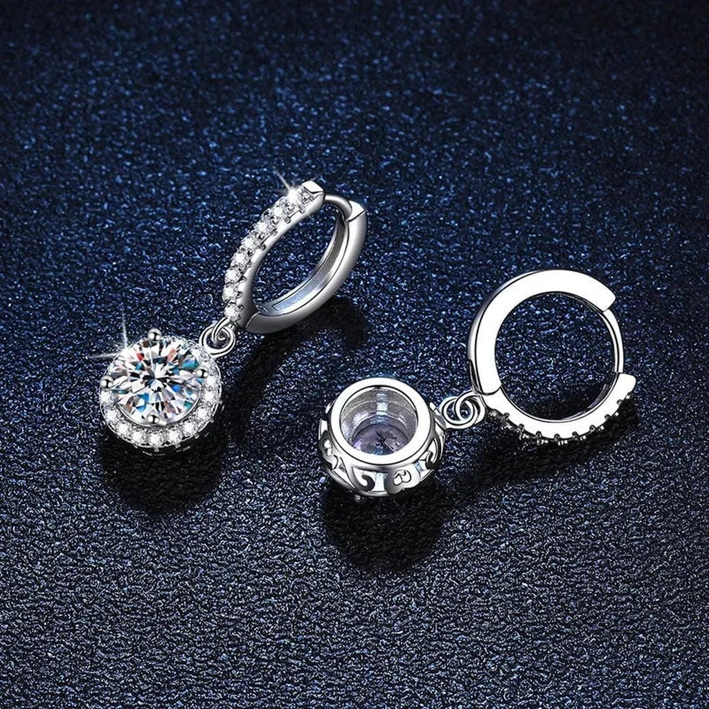 Pendientes de plata de ley con piedra