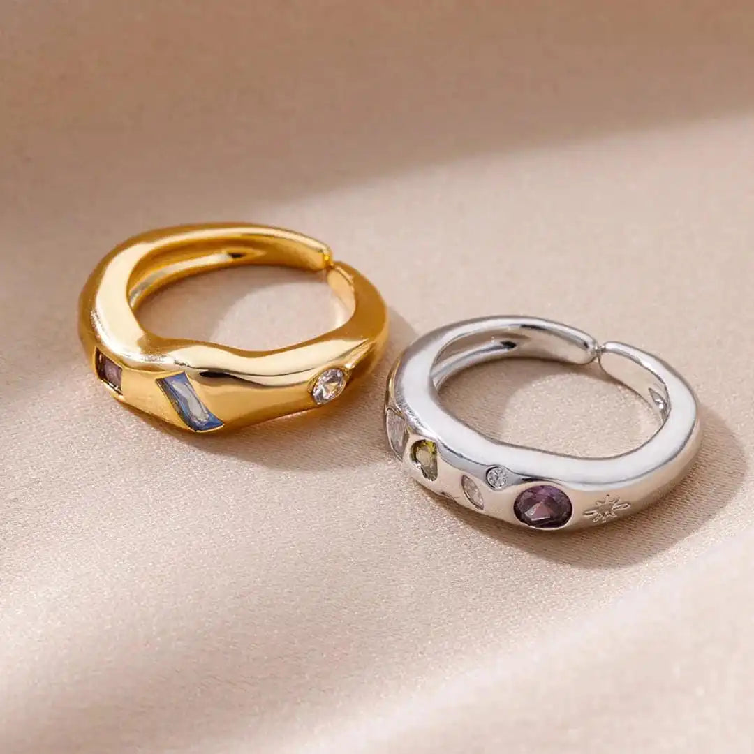 Anillos de banda gruesa de gema cósmica