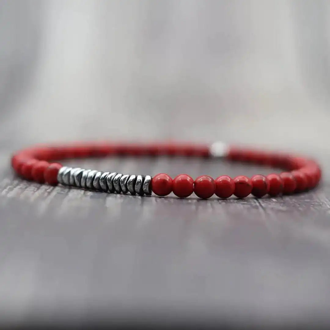 Pulsera atemporal de roca volcánica