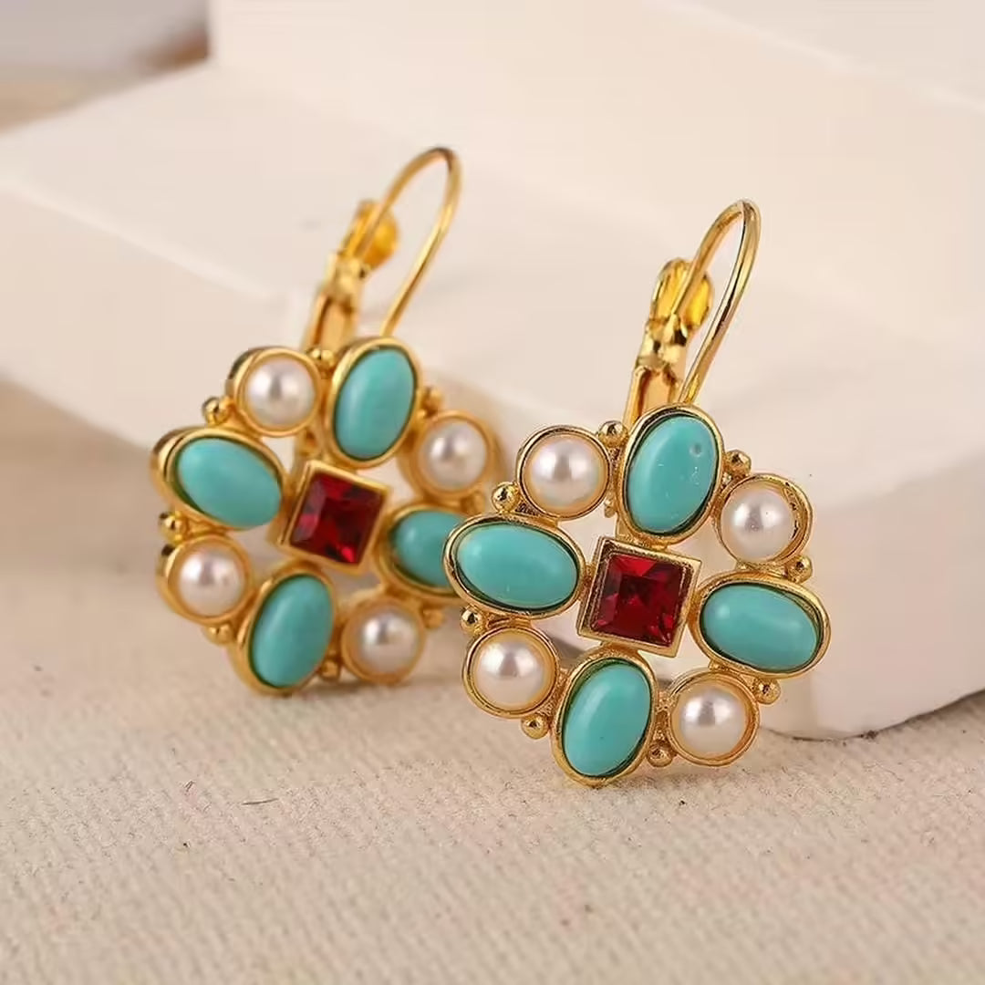 Pendientes de perlas de época