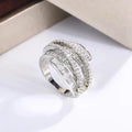 Anillo de Plata Ajustable con Circonita