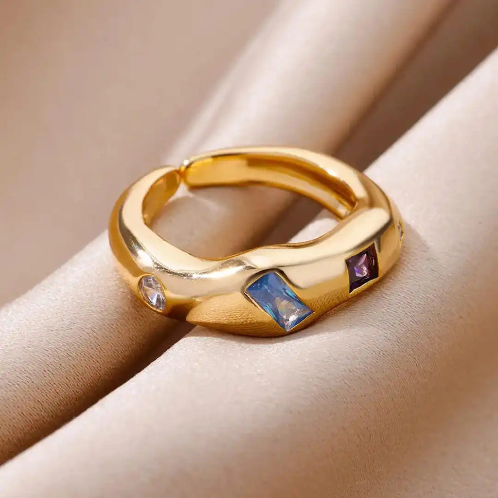 Anillos de banda gruesa de gema cósmica