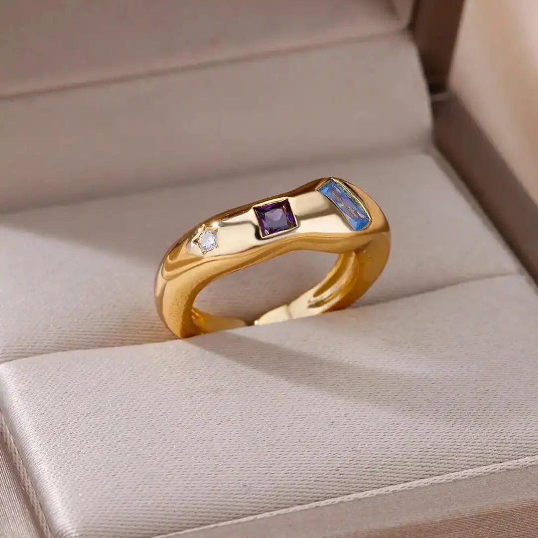 Anillos de banda gruesa de gema cósmica
