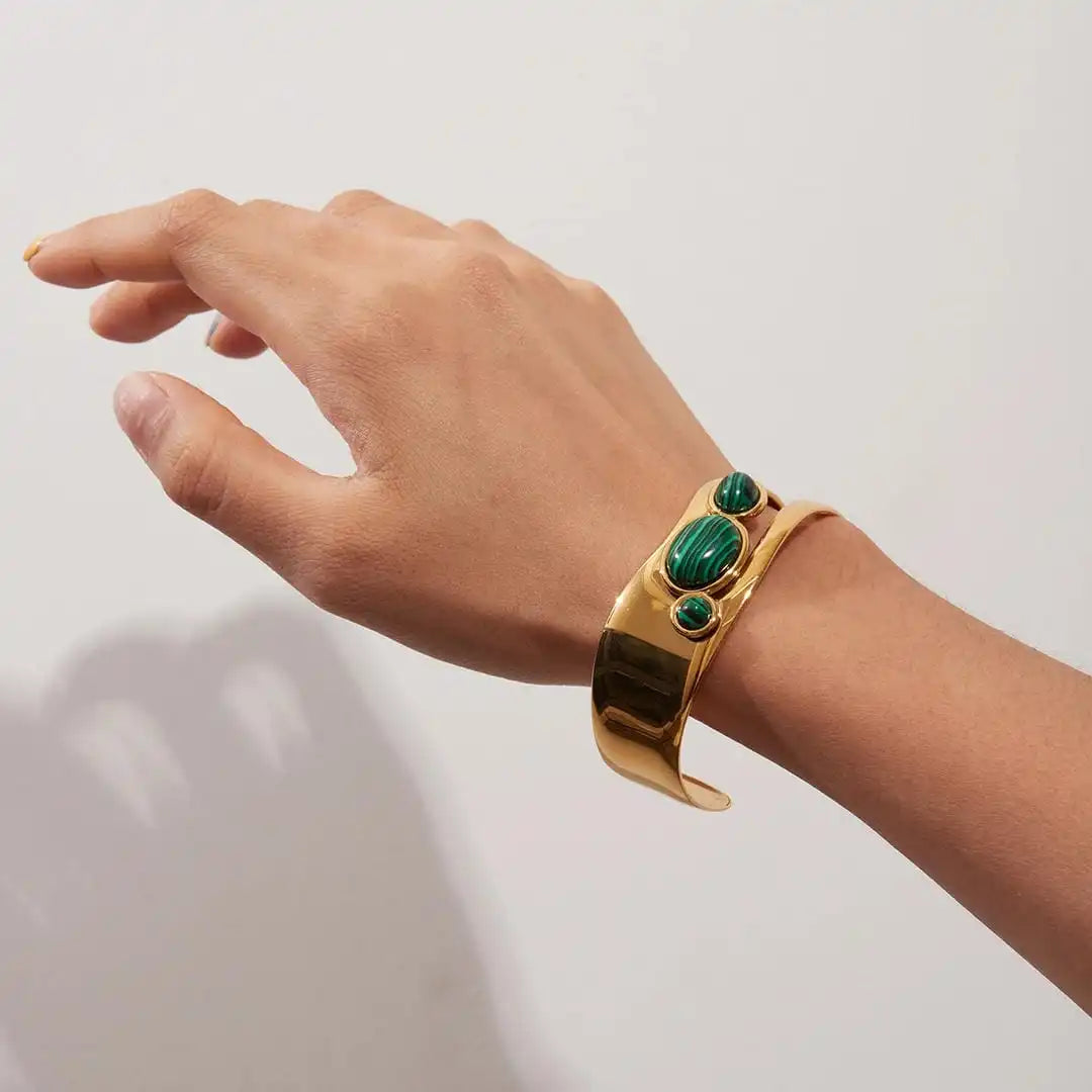 Pulsera vintage de ojo de tigre de oro