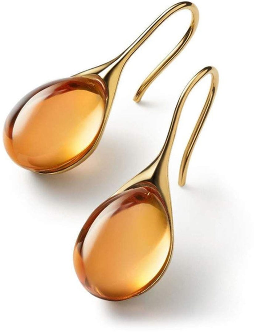 Pendientes Minimalistas de Gota de Cristal