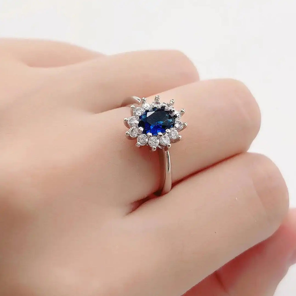 Anillo llamativo Halo de reliquia familiar
