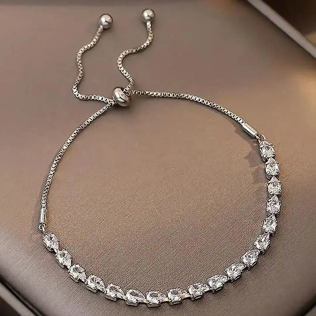 Pulsera ajustable de piedras geométricas