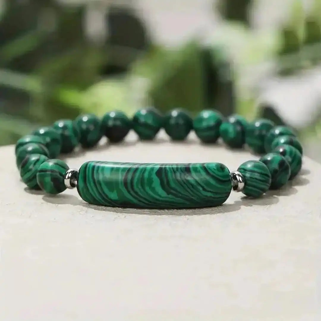 Pulsera elástica con cuentas de piedras preciosas