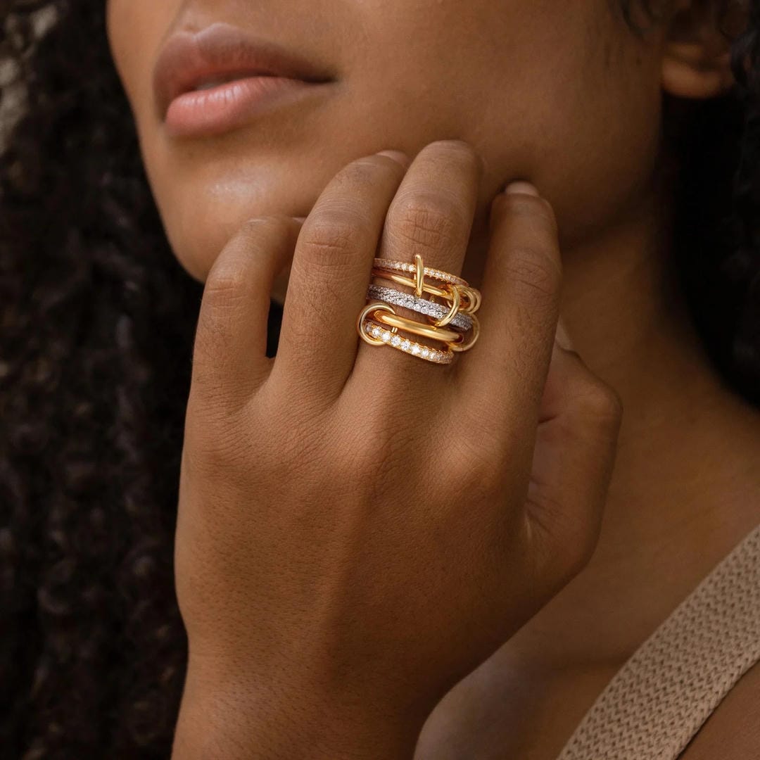 Anillo Blaise con Cristales Apilados